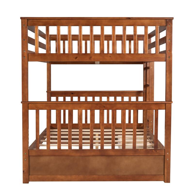 Bunk Bed with Ladders and Two Storage Drawers