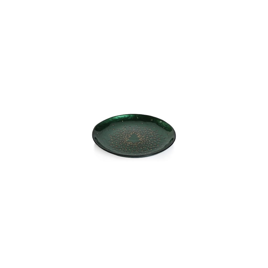 Seren 6.25" Twinkle Tree Glass Plates, Set of 6