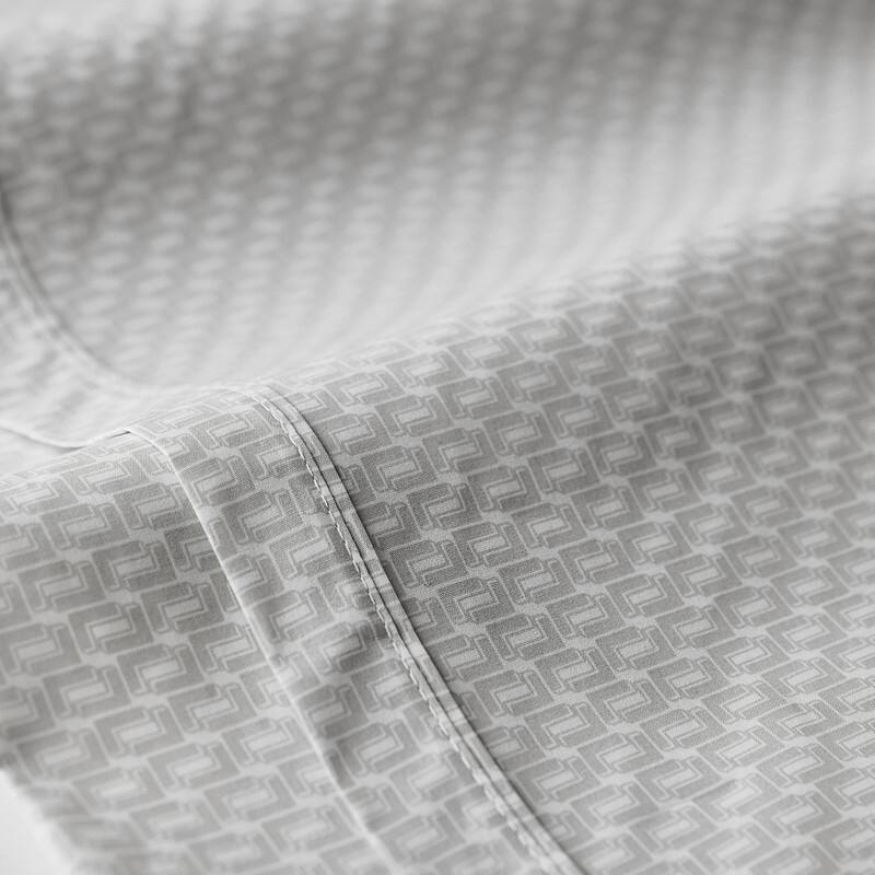 Lacoste Mini Geo Logo Percale Cotton 4-Piece Sheet Set