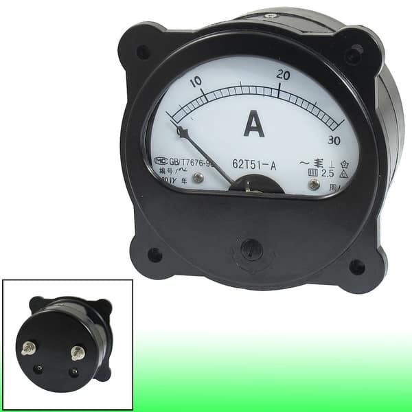 AC 030A Fine Tuning Dial Panel Analog Ampere Meter Amperemeter Black