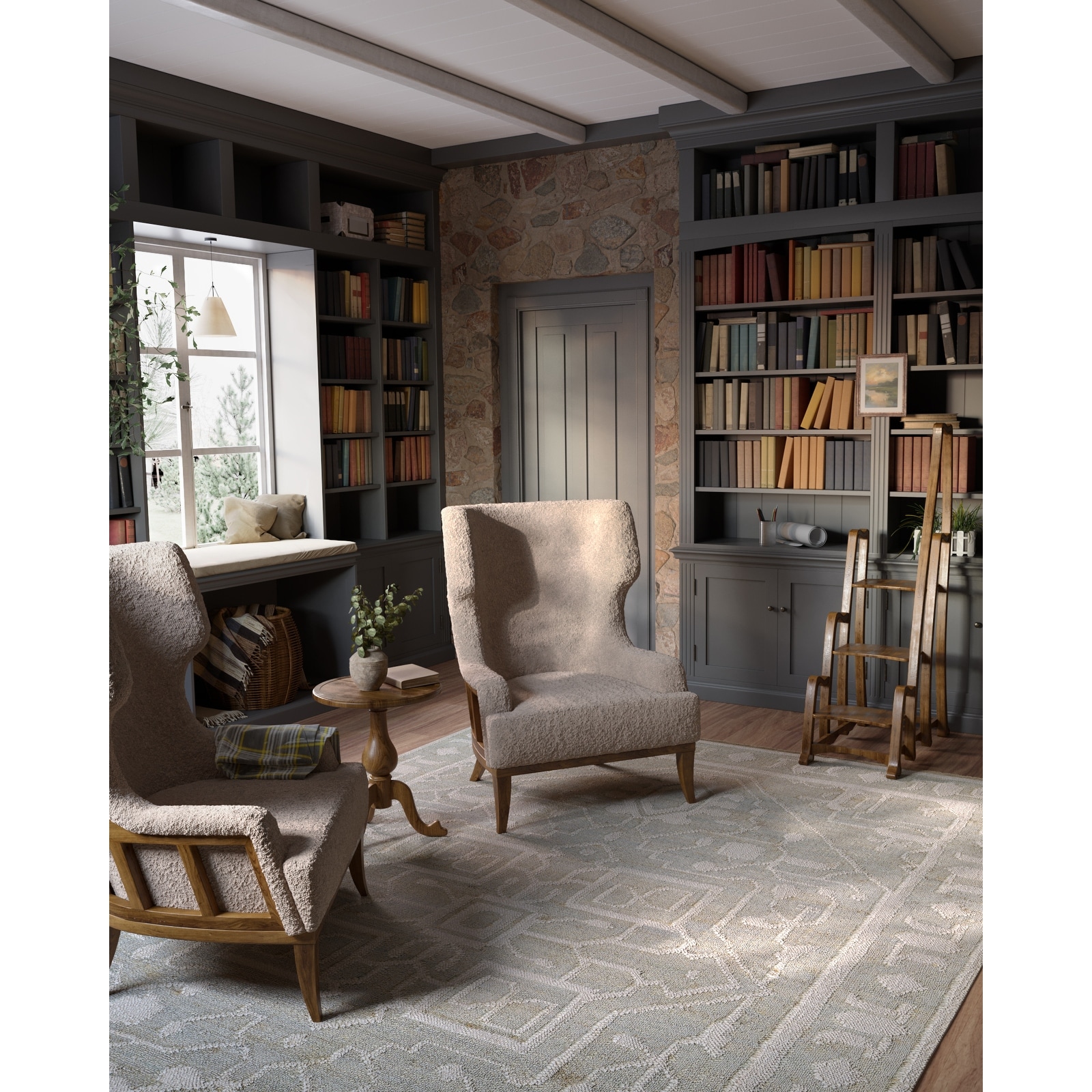 Momeni Nirvana Hand Woven Wool and Jute Medallion Area Rug