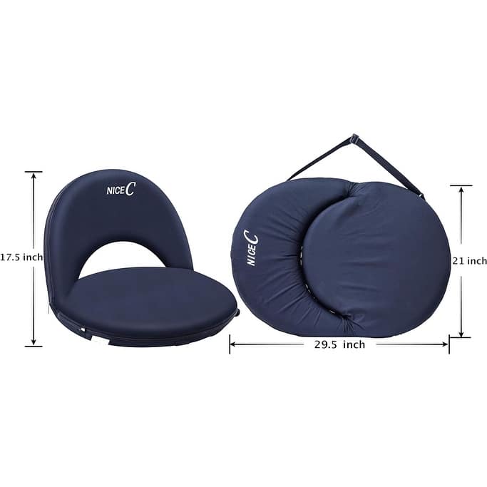 Stadium Seats, Floor Chairs, Bleacher Chairs, 10-Posisition Reclining Waterproof Cushion