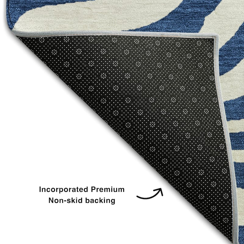 Premium Washable Super Soft Zebra Print Mayfield Rug