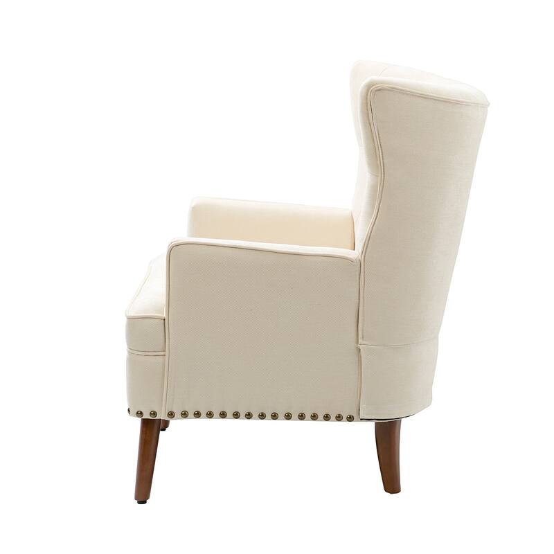 Alpheus Accent Armchair with Tufted Back Set of 2 by HULALA HOME