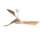 preview thumbnail 1 of 7, Sofucor 48/52 Inch Solid Wood Ceiling Fan with Light Optional, 6-Speed Reversible DC Motor and Remote control,Smart Optional 52"-Non-Smart-Without lights - White with Natrual solid wood Blades