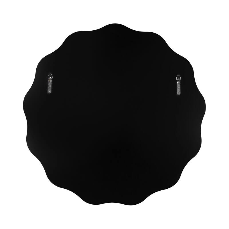 Kate and Laurel Viona Round Scalloped Mirror