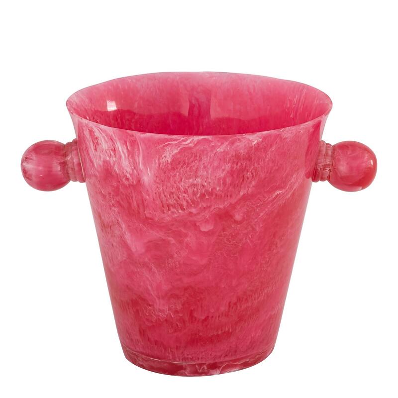 Pink Resin Ice Bucket w/Handles