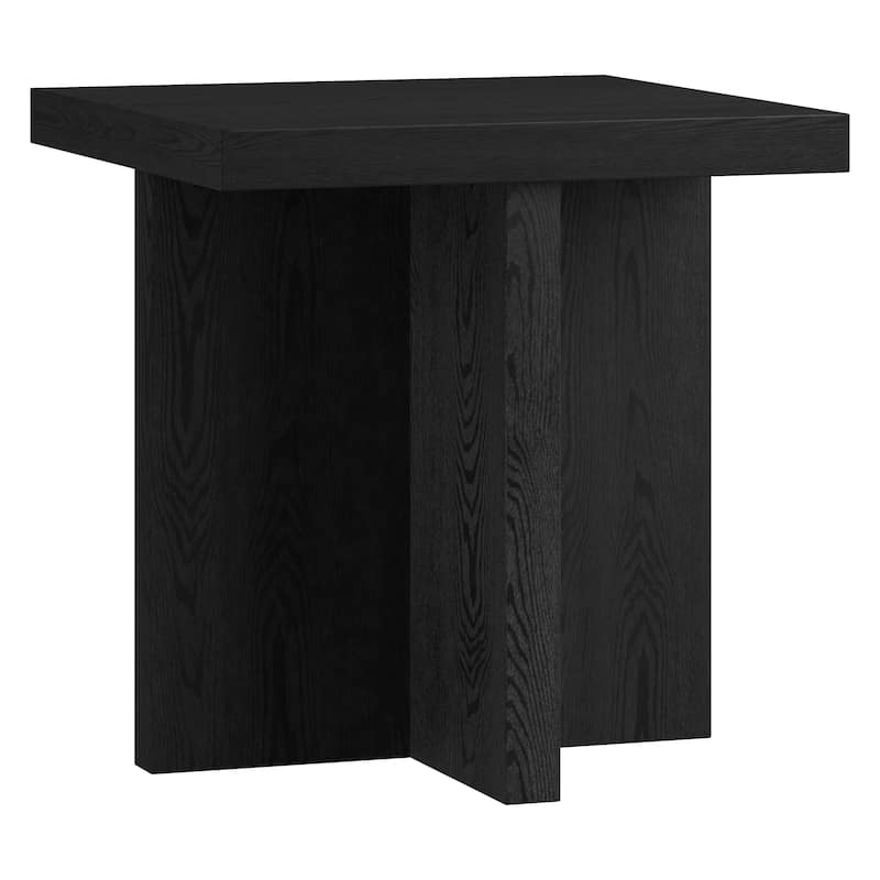 Elna 22" Wide Square Side Table - 22" Wide - Black Grain