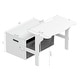 preview thumbnail 9 of 7, UTEX Kids Table and Chair Set, 3-in-1 Convertible Activity Kids Table Set, White