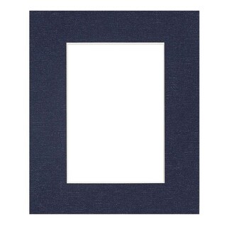 5x7 Mat Bevel Cut for 4x6 Photos - Acid Free Navy Canvas Texture Precut ...