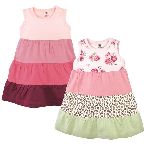 slide 2 of 2, Hudson Baby Girls Cotton Dresses, Blush Rose Leopard 3T - Multicolor Blush Rose Leopard