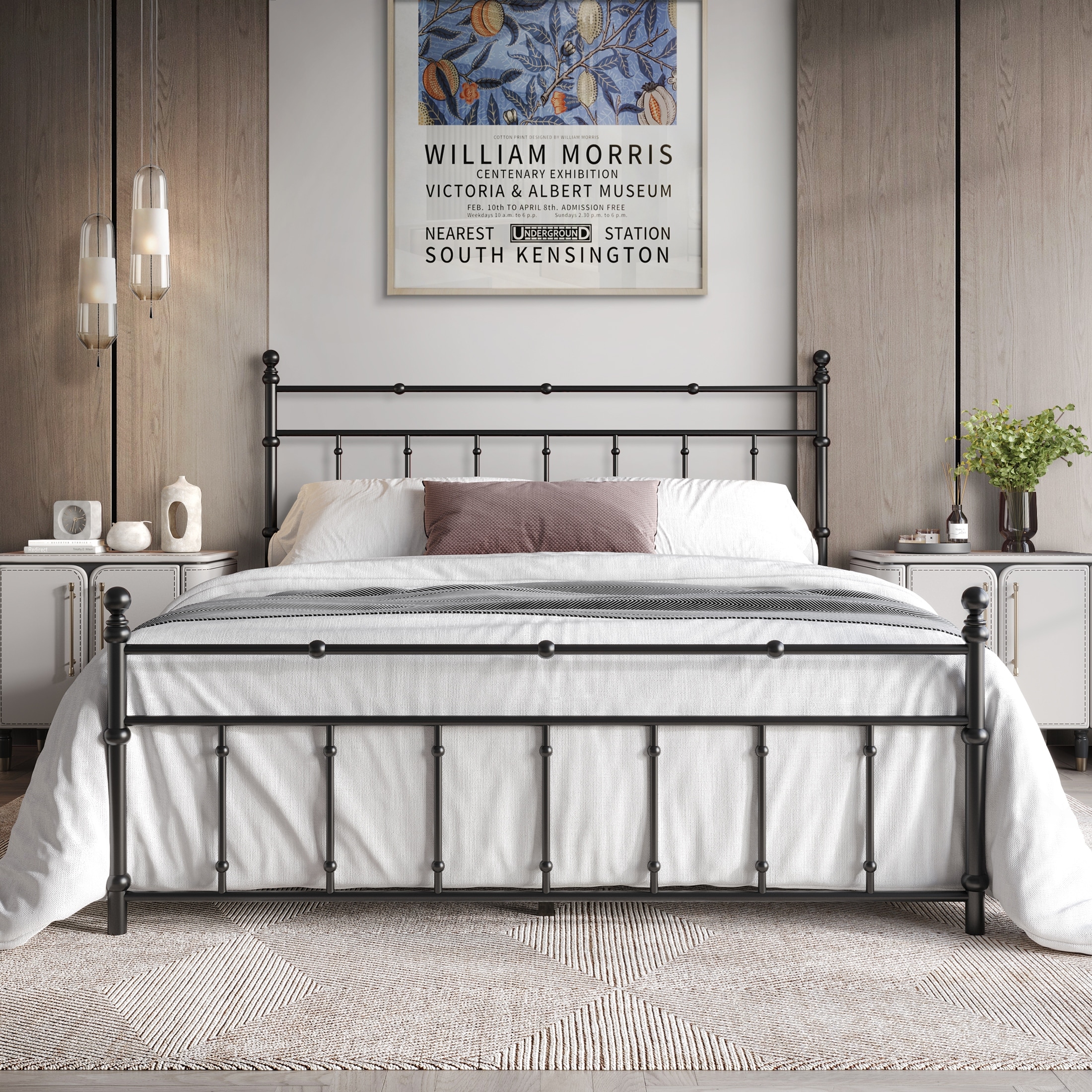 CraftPorch Victoria Style Metal Platform Bed