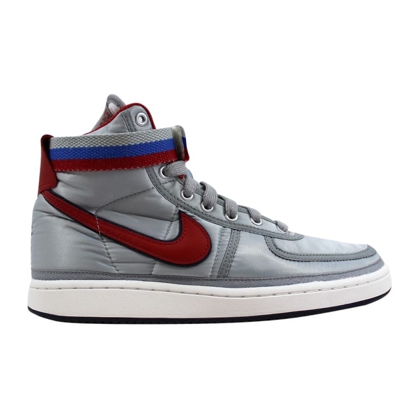 nike vandal high supreme university red metallic silver