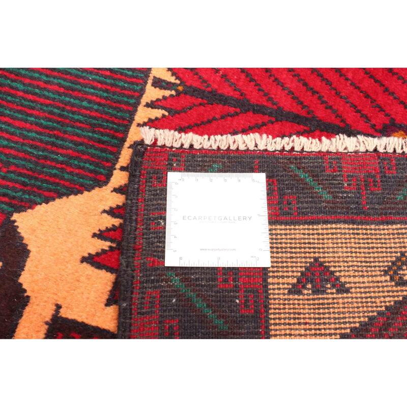 ECARPETGALLERY Hand-knotted Teimani Light Orange Wool Rug - 3'1 x 4'5