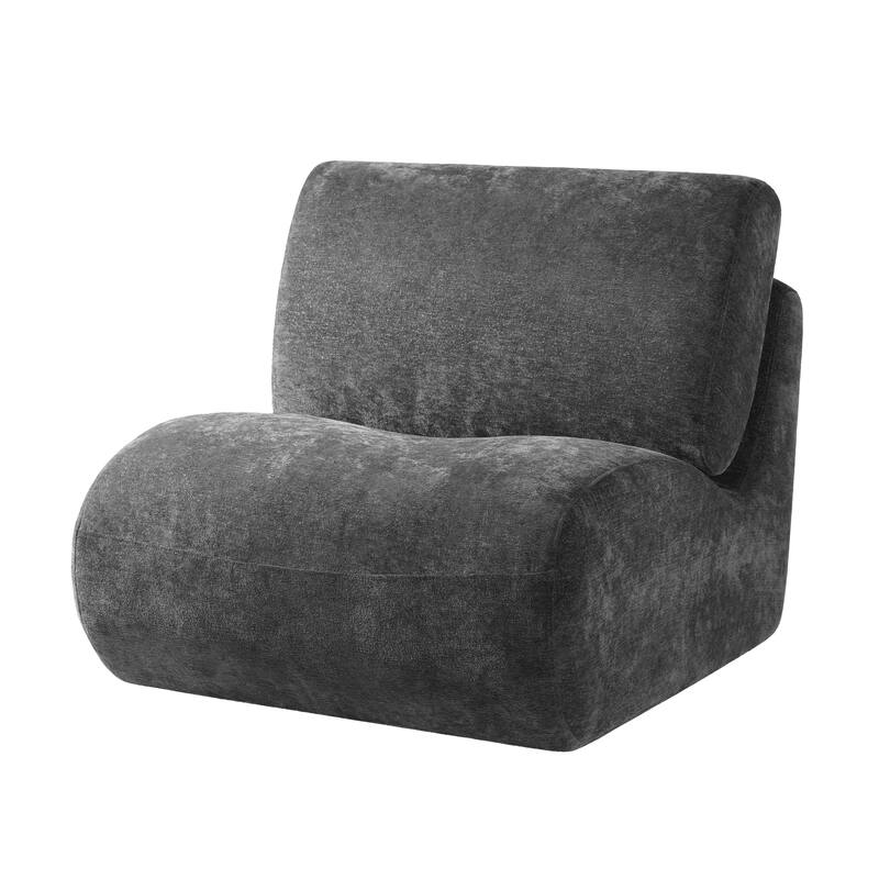 DREAMSIDEA Low Back Upholstered Swivel Accent Chair