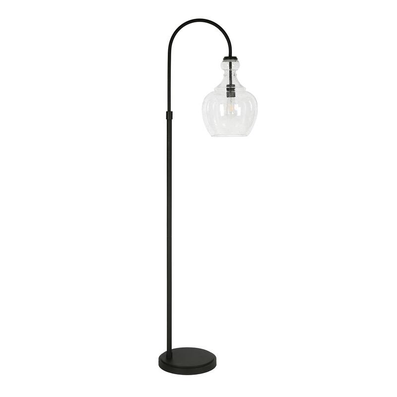 Verona Arc Floor Lamp with Glass Shade