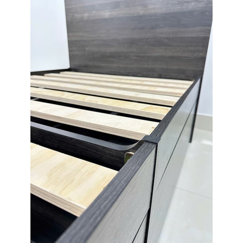 Robin Twin Storage Bed in Dark Gray