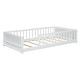 preview thumbnail 29 of 45, Twin Size Wood Floor Platform Bed with Built-in Book Storage Rack