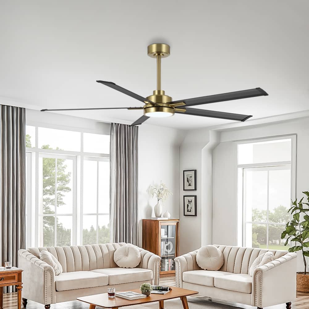 MLiAN 60 In. 5 Aluminium Blades Indoor LED Ceiling Fan with Remote, Smart Ceiling Fan - 60"
