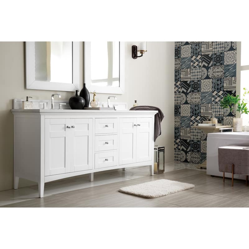 James Martin Vanities 527-V72-3WZ Palisades 72" Free Standing Double