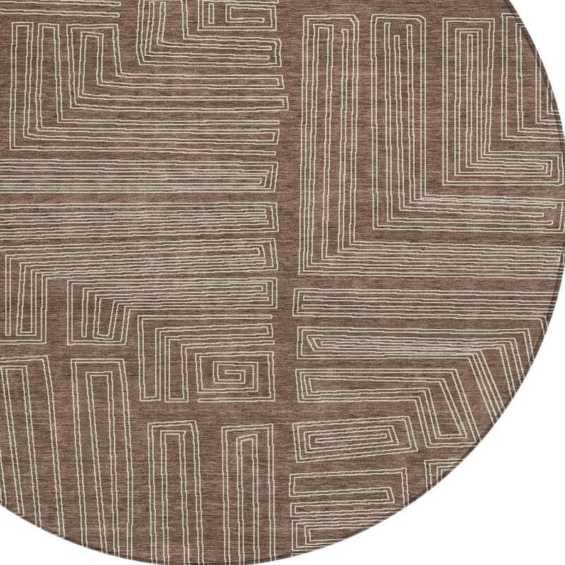HomeRoots Geometric Transitional Rectangle Outdoor Rug