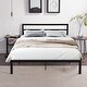 preview thumbnail 2 of 6, Queen Metal Bed Frame with Headboard and Under-Bed Storage, Sturdy Steel Structure for Maximum Support