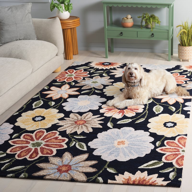 SAFAVIEH Handmade Jardin Sachika Floral Wool Rug
