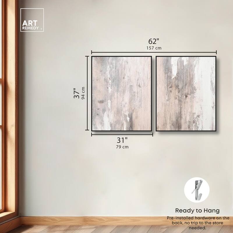 Striated Texture I Canvas Set of 2 by Art Remedy
