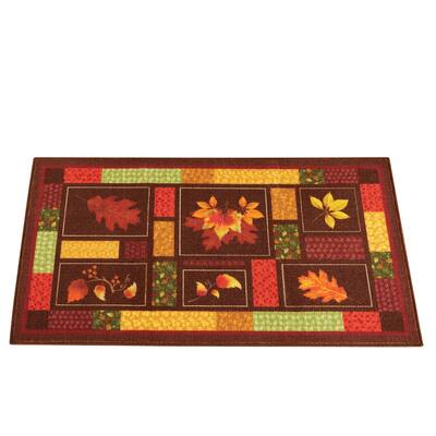 Autumn Leaf Patchwork Accent Rug - 26" x 45"