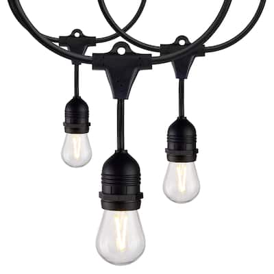 24Ft - LED String Light - Includes 12-S14 bulbs - 2000K - 120 Volts