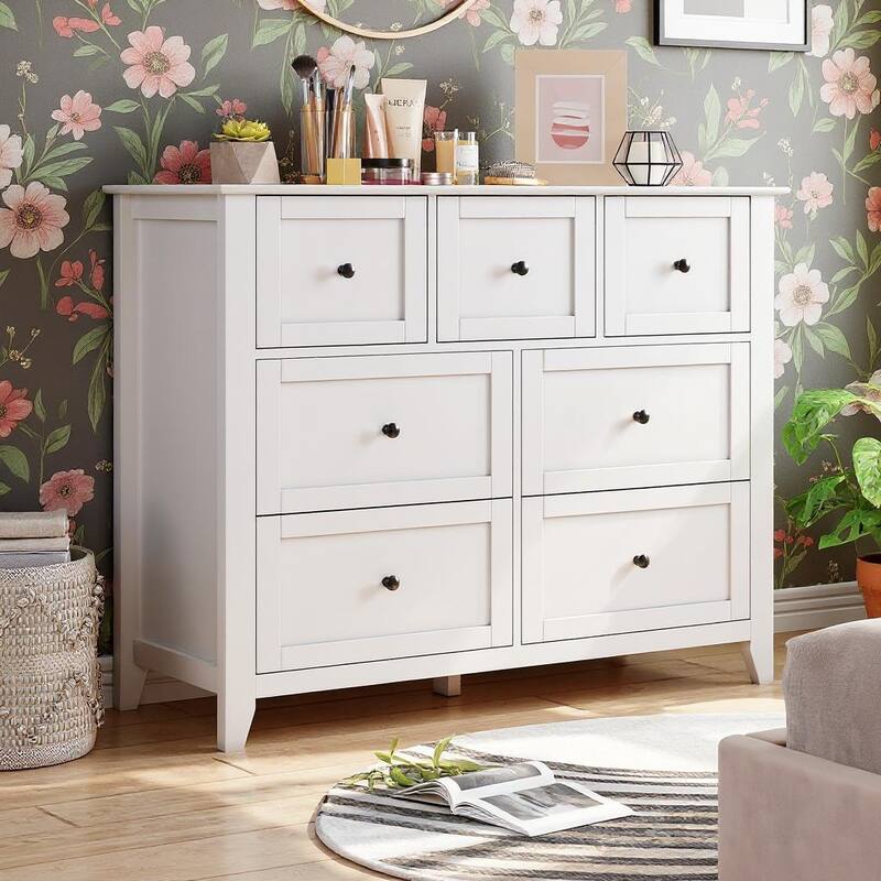 7 Chest of Drawer Dresser, for 48 Inch TV