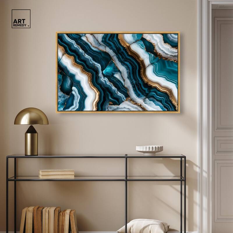 Teal Tides Treasure I Canvas by Art Remedy