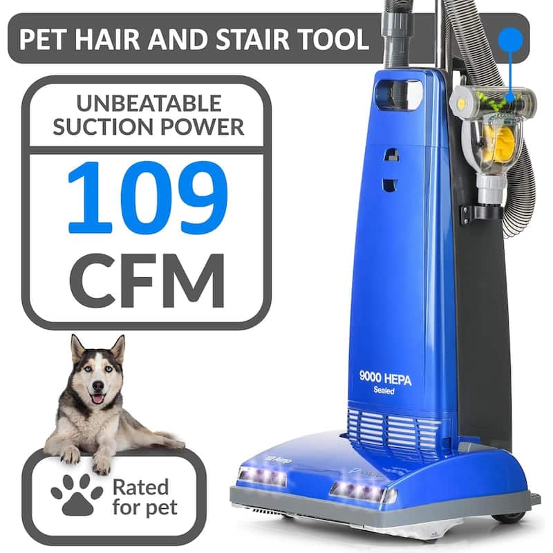 Prolux 9000 Upright Sealed HEPA Vacuum w/12 Amp Motor and Onboard Tools