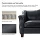 preview thumbnail 27 of 35, Sandra 81.5" Classic Genuine Leather Sofa With Solid Wood Legs By HULALA HOME