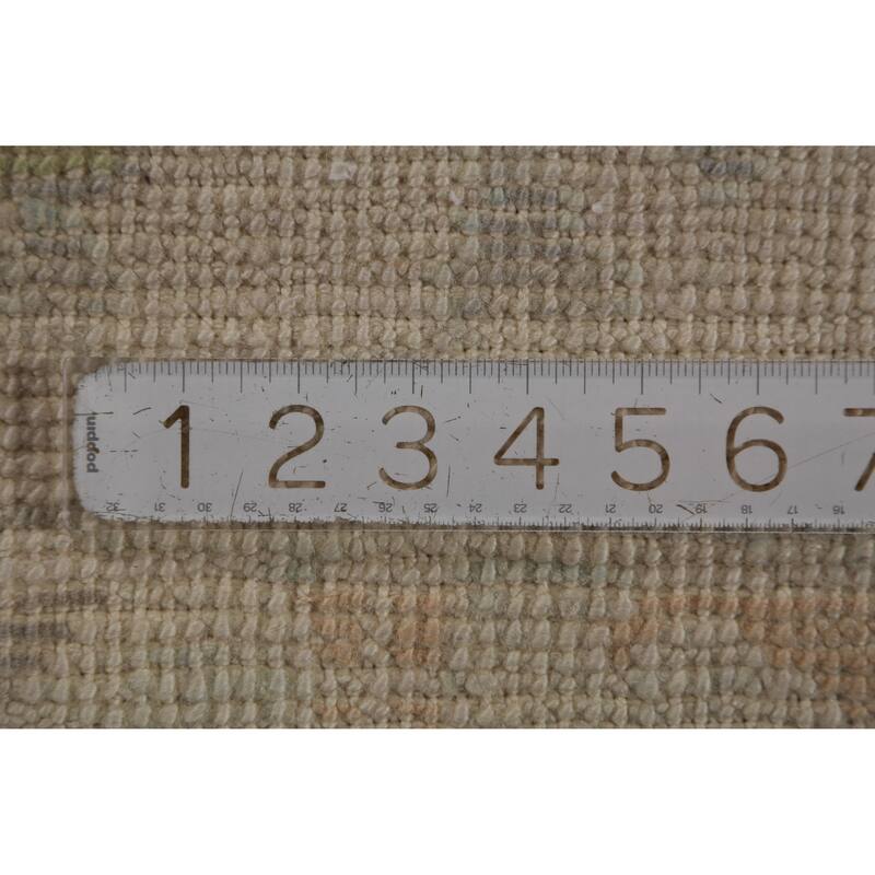 Hand Knotted Oriental 100% Wool Carpet Transitional All-Over Greys & Charcoal Oushak Area Rug - 11' 10'' X 8' 11''