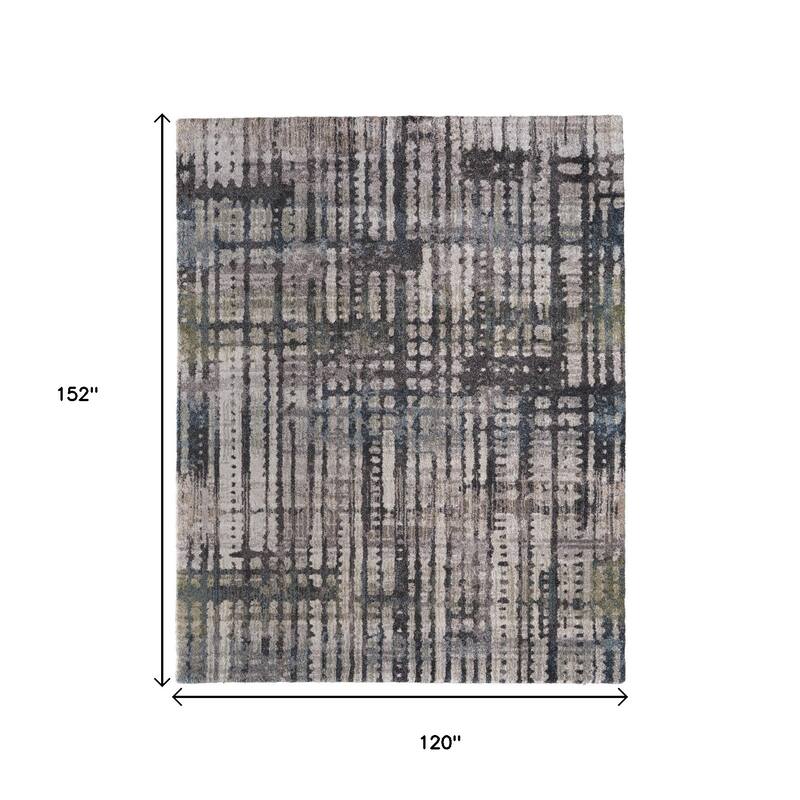 HomeRoots Abstract Industrial Rectangle Area Rug