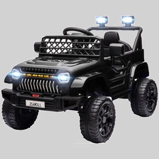 12V Electric Ride On Truck for Kids, 3 Speed UTV with Parent Remote, USB Music, LED Lights, and Horn for Boys & Girls Ages 3-6