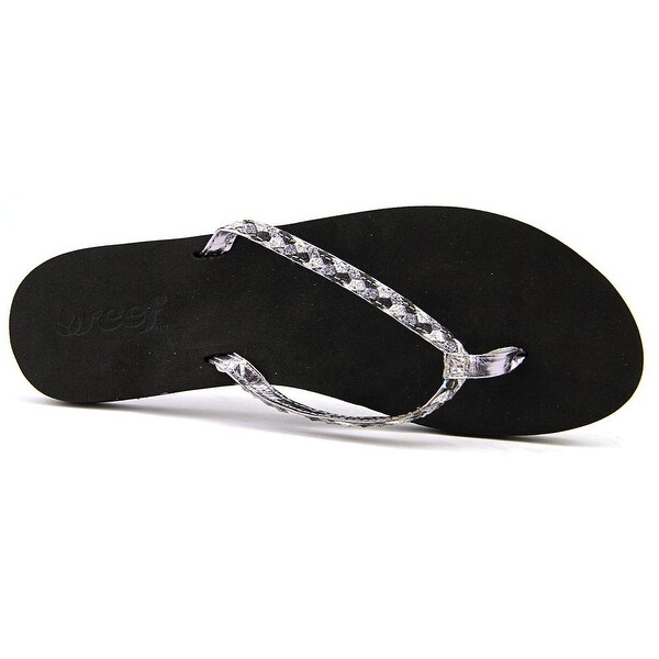 reef silver flip flops