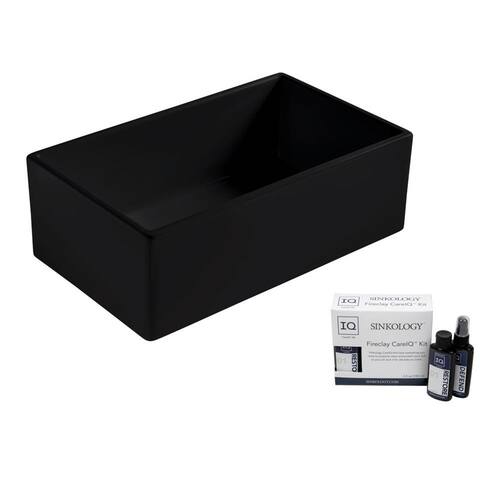 Austen Farmhouse Fireclay 30 in. Single Bowl Kitchen Sink with Fireclay Care IQ Kit