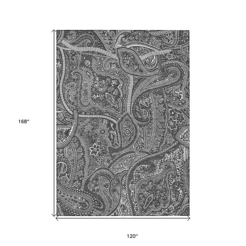 HomeRoots Paisley Traditional Rectangle Outdoor Rug
