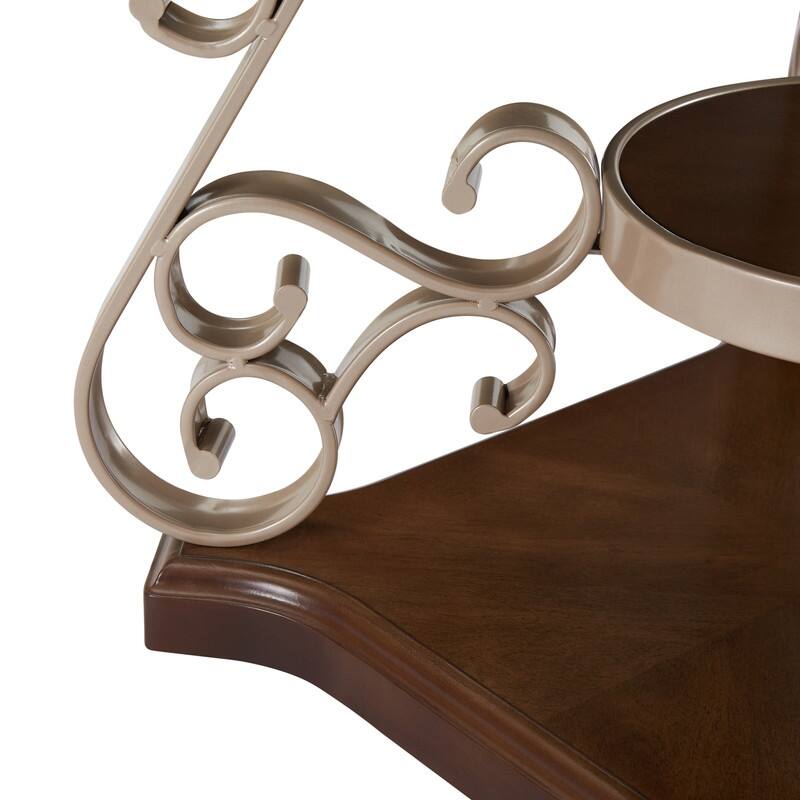 Rustic Brown Marble Paper Top Coffee Table End Sofa Cocktail Table for Living Room