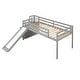 preview thumbnail 4 of 11, Versatile Twin Wood Loft Kids Bed with Slide,Ladder,Guardrail