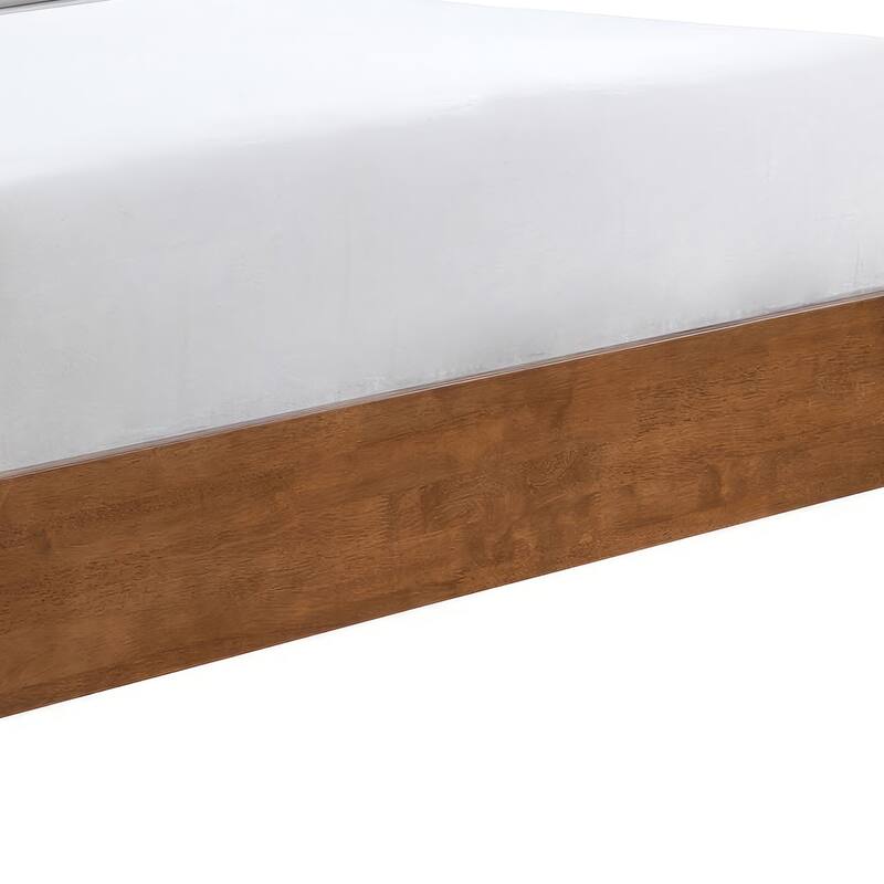 Furniture of America Beau Midcentury 3-Piece Walnut Wood Platform Bedroom Set