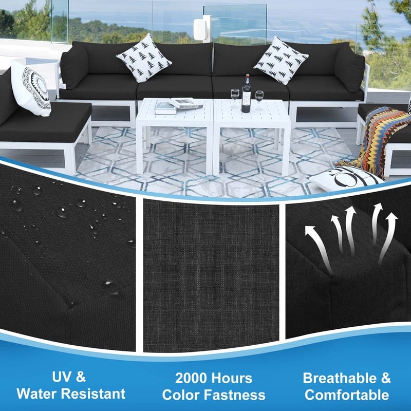 FINCATI 28" × 28" Outdoor Cushion Cover, Sofa Cushion Replacement Slipcover, Patio Seat Cover 28 Inches (COVER ONLY!)