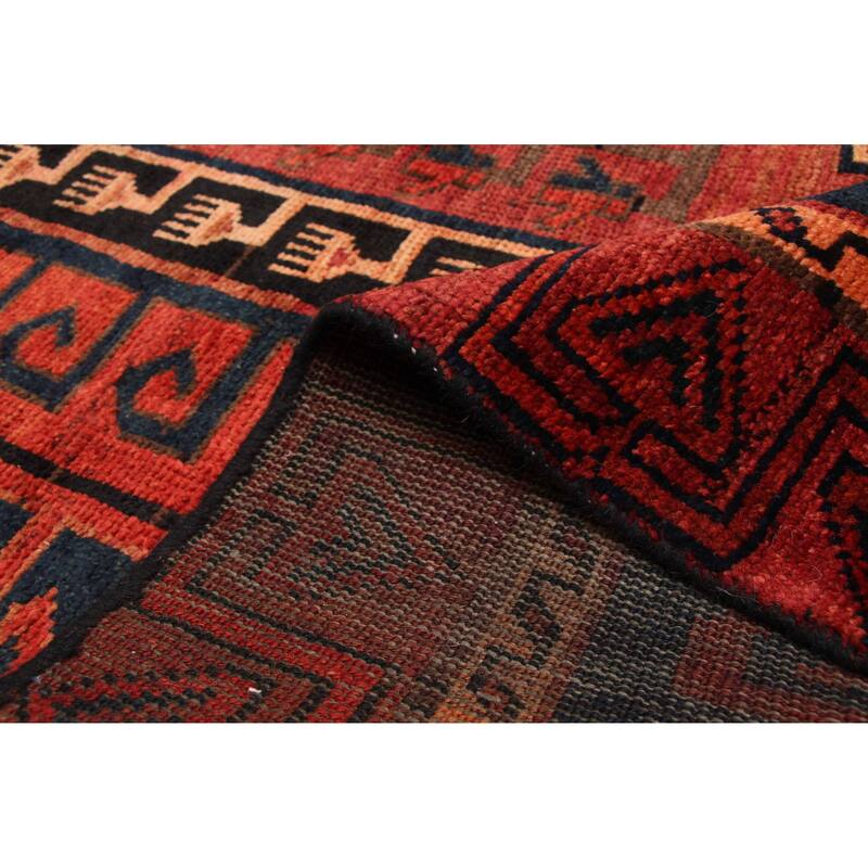 ECARPETGALLERY Hand-knotted Melis Vintage Red Wool Rug - 4'3 x 6'9
