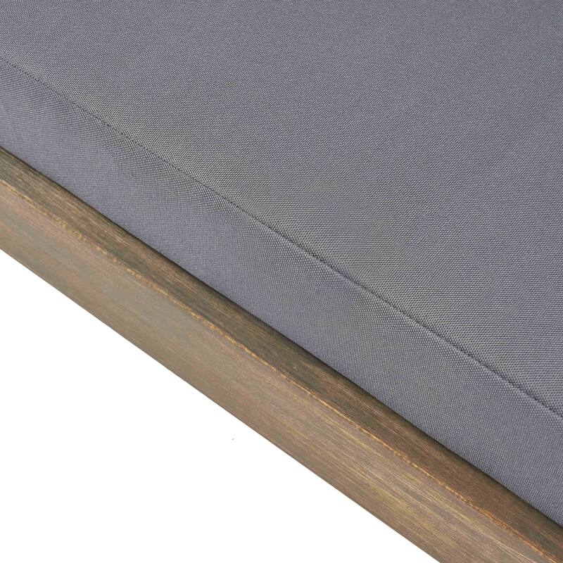 Roomfitters Outdoor Wood Loveseat with Cushions, Patio Seating Bench