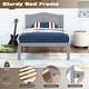 preview thumbnail 38 of 63, Platform Bed Simple Wood Bed Frame with Headboard Slat Support No Box Spring Needed Bedroom Kids Bed Platform Bed Frame