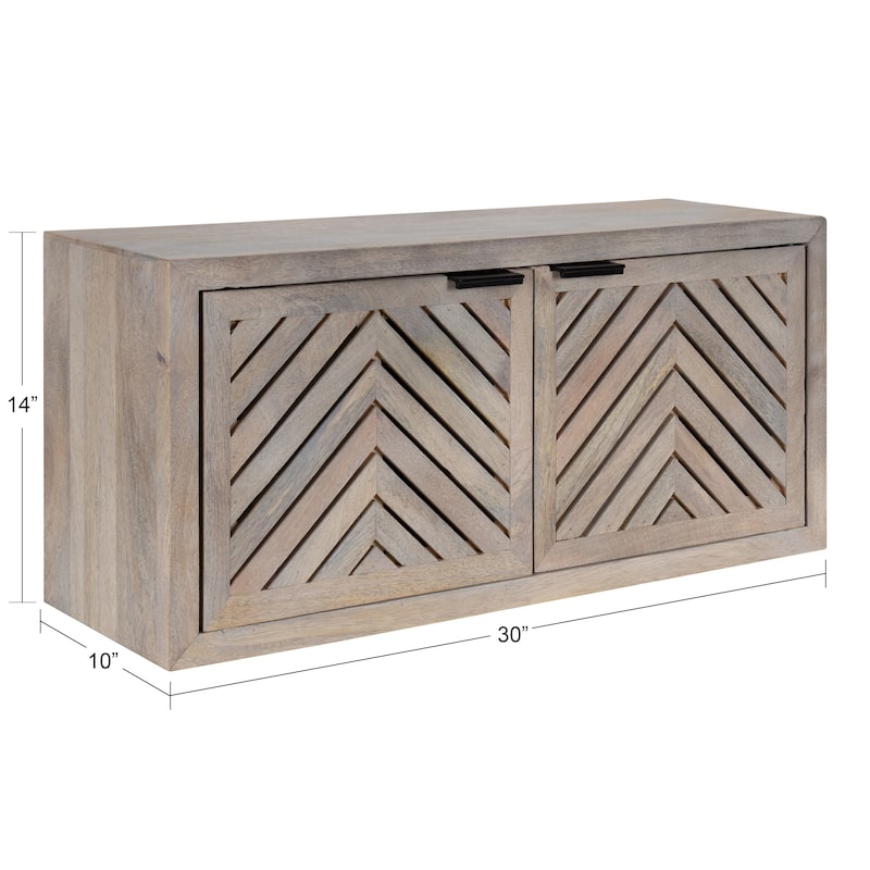 Kate and Laurel Mezzeta Decorative Wood Wall Cabinet