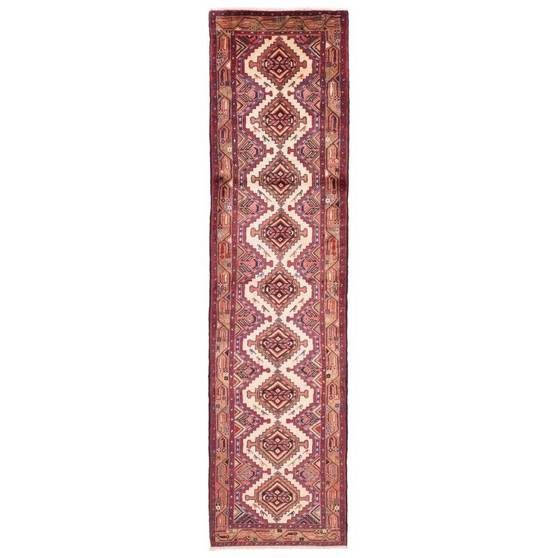 ECARPETGALLERY Hand-knotted Konya Anatolian Cream Wool Rug - 2'7 x 10'6