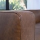 preview thumbnail 6 of 9, Abbyson Hamilton Top Grain Leather Dark Camel Sofa